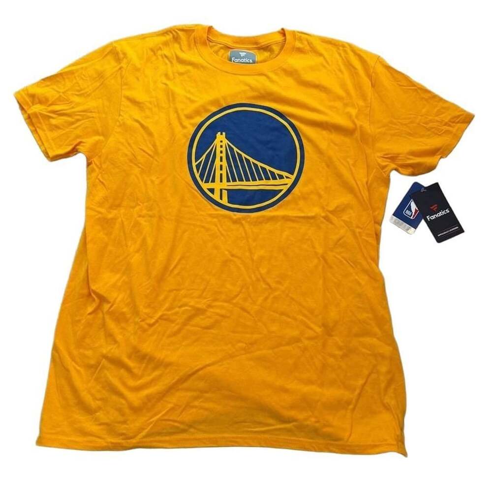 Fanatics Golden State Warriors NBA Logo Short Sleeve Yellow T-Shirt